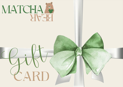 Matcha Bear gift card